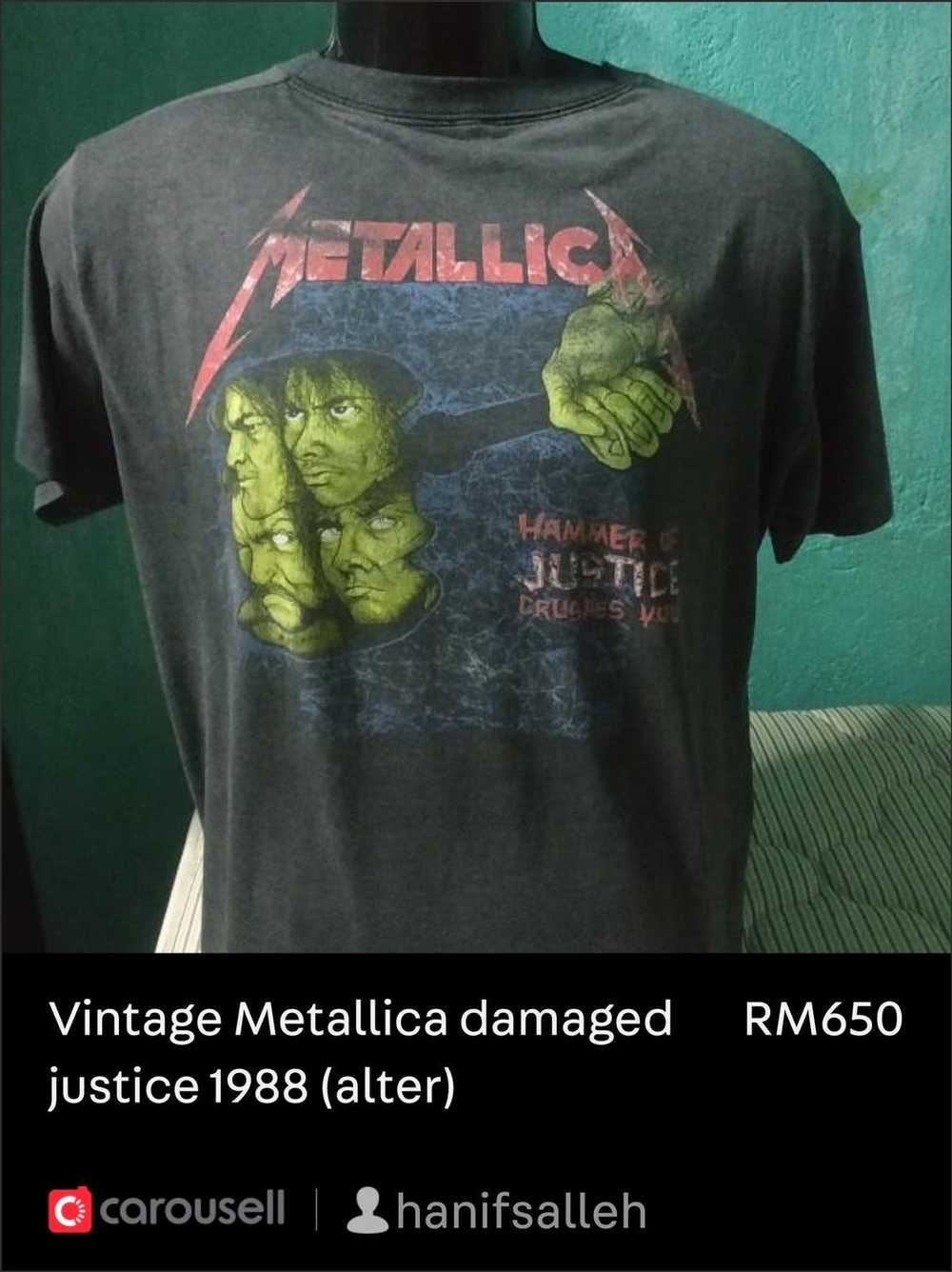 Vintage Vintage Metallica damaged justice - image 2