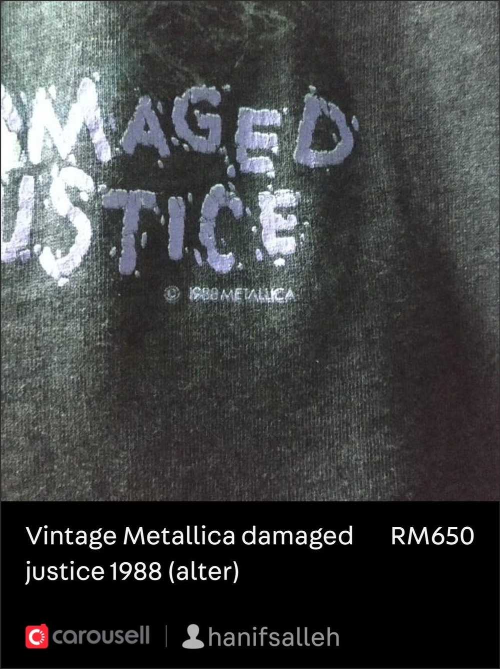 Vintage Vintage Metallica damaged justice - image 3
