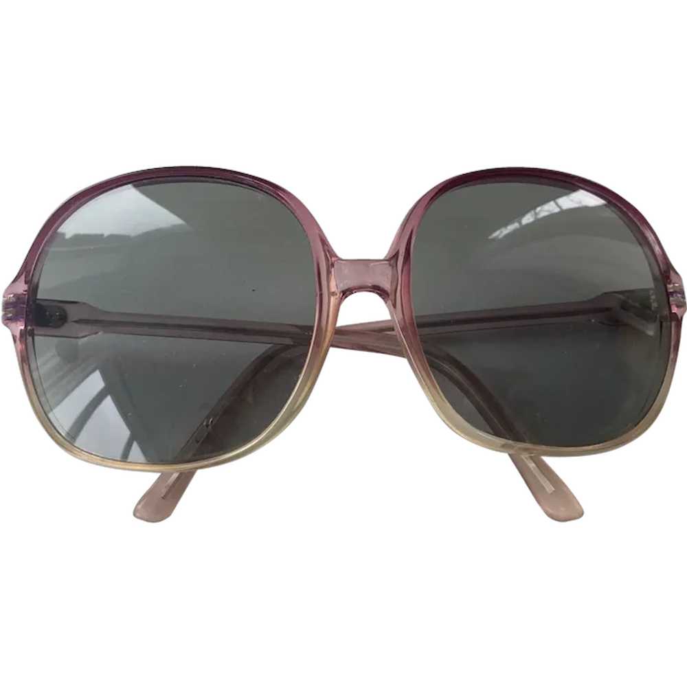 REDUCED 1960's 70's Purple Over Sized Sunglasses … - image 1