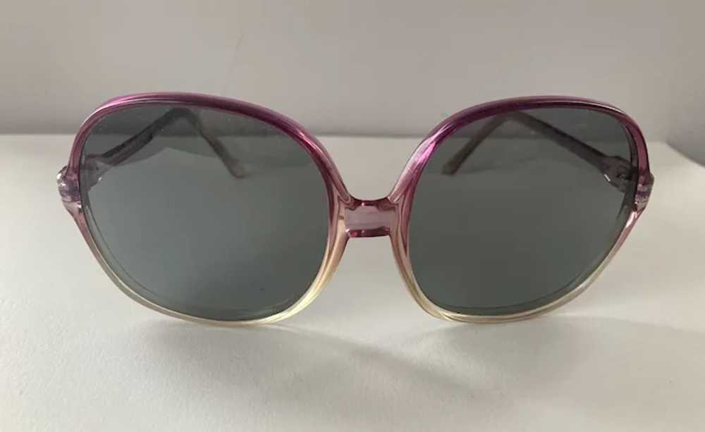 REDUCED 1960's 70's Purple Over Sized Sunglasses … - image 2