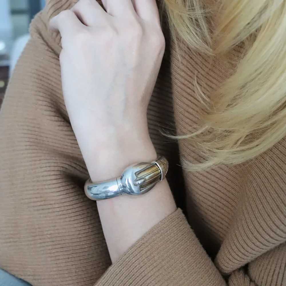 Gucci Milano 1975 Vintage Buckle Bangle Bracelet … - image 2