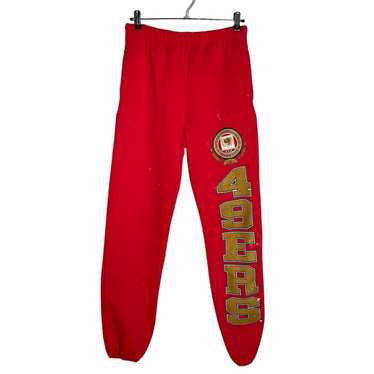 NFL × Nutmeg NFL Nutmeg red sweatpants pants vint… - image 1