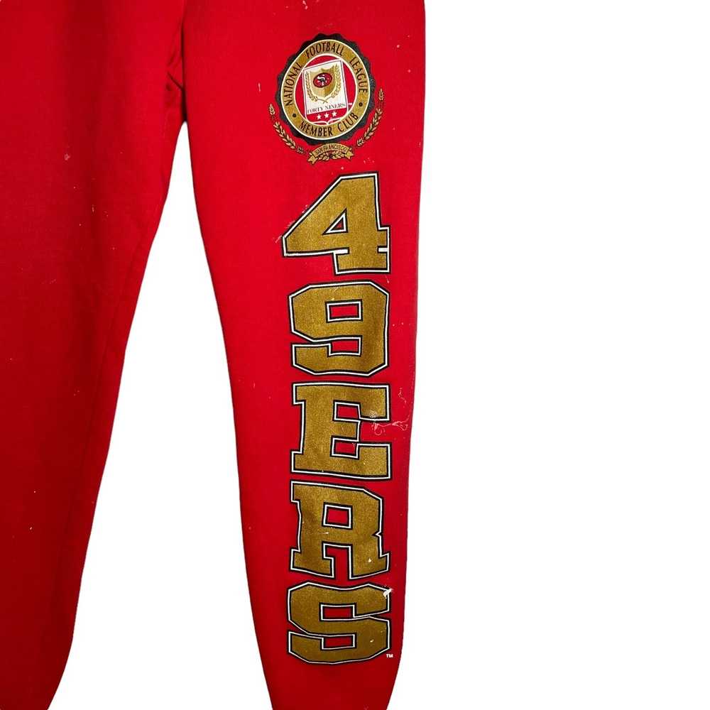 NFL × Nutmeg NFL Nutmeg red sweatpants pants vint… - image 3