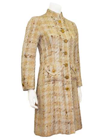 Chanel Couture Beige Haute Couture Woven Wool Coat