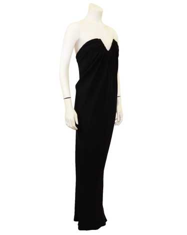 Carolyne Roehm Black Strapless Gown