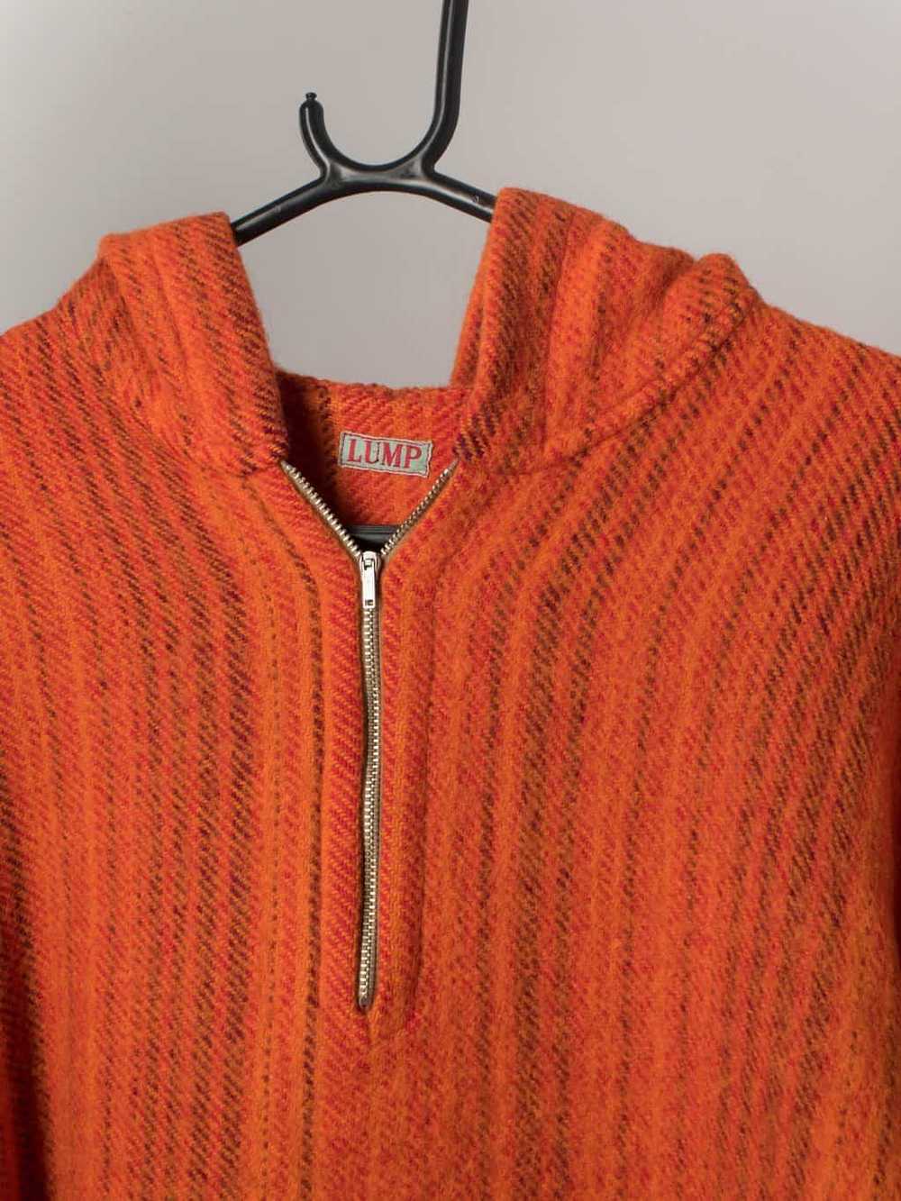 Vintage wool Baja hoodie orange South American Az… - image 3
