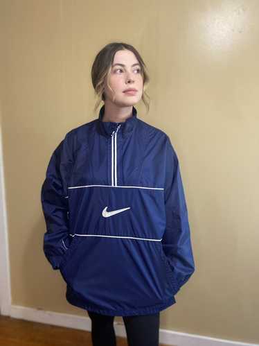 Nike Vintage Nike Navy Half Zip Windbreaker