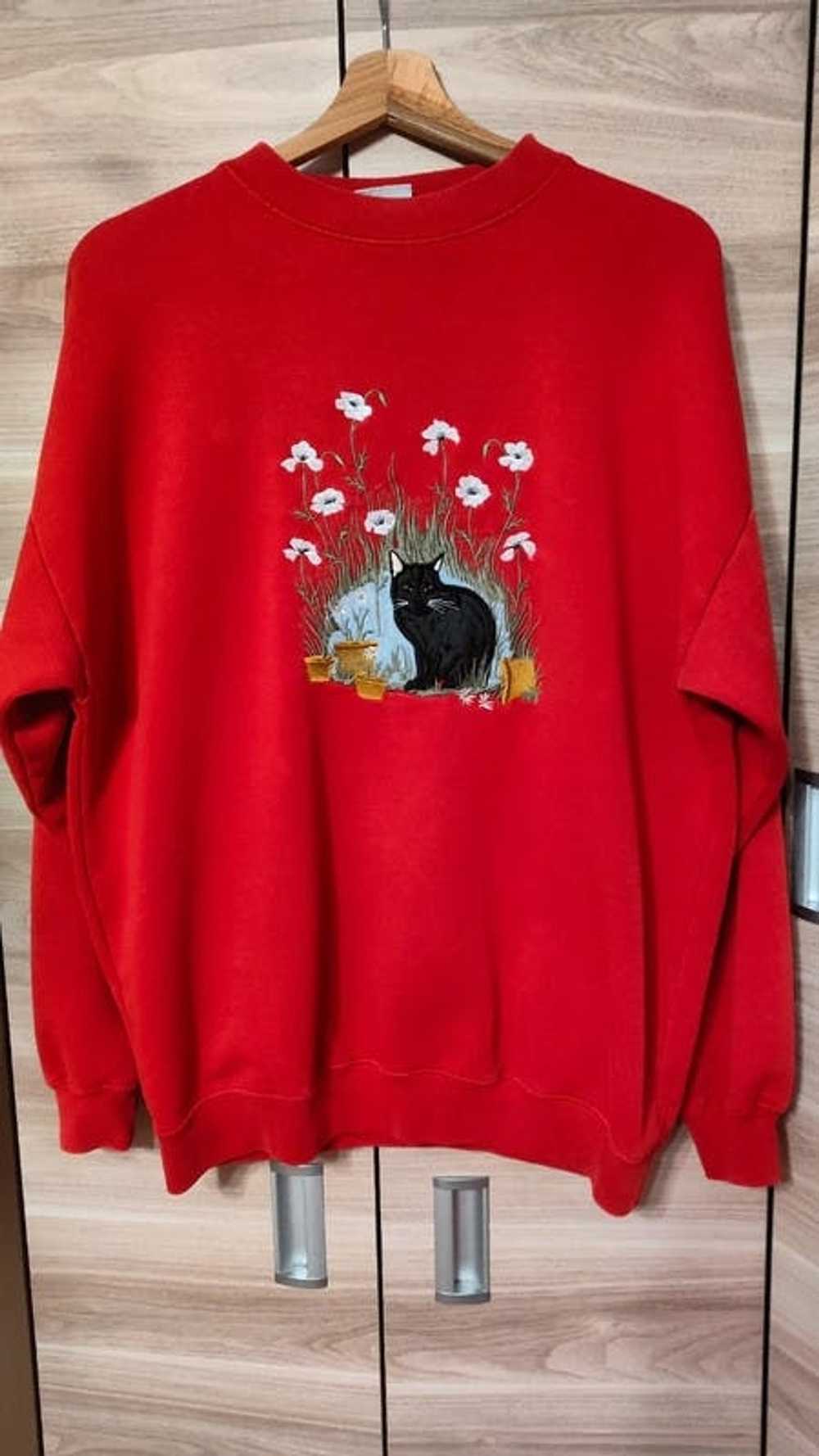 Vintage Acorn Leisure Red Sweatshirt L/XL Black C… - image 1