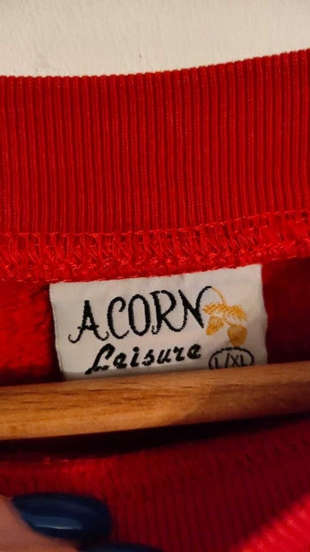 Vintage Acorn Leisure Red Sweatshirt L/XL Black C… - image 4