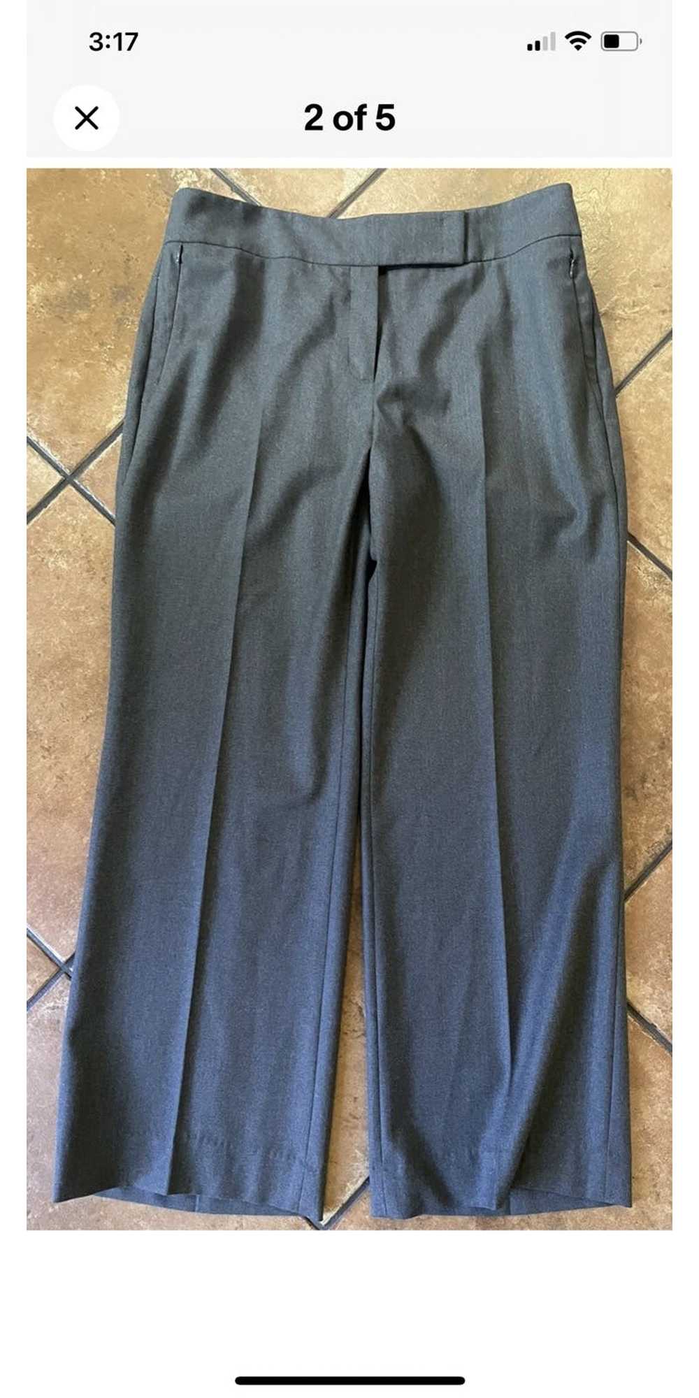 Akris Flat Front Wide Leg Wool Flannel Trouser - image 2