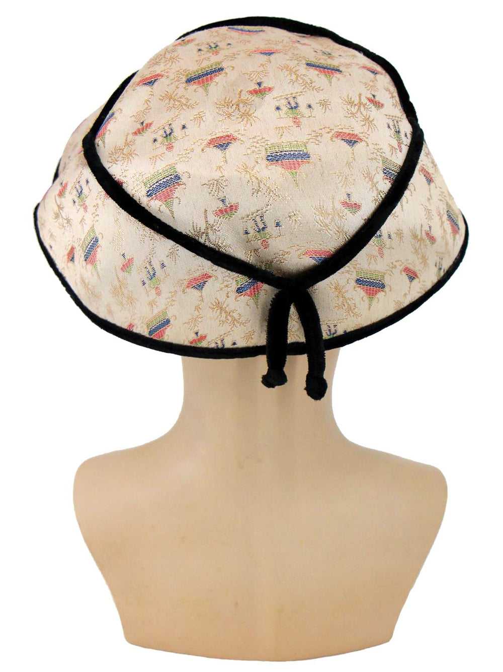 1950s Vintage Oriental Fluted Halo Hat - image 4