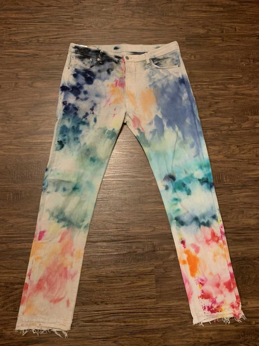 Custom × Levi's Levis 501 vintage Tie Dye Rainbow… - image 1