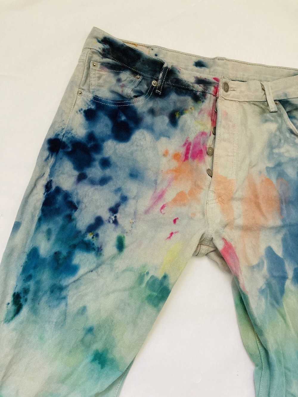 Custom × Levi's Levis 501 vintage Tie Dye Rainbow… - image 3