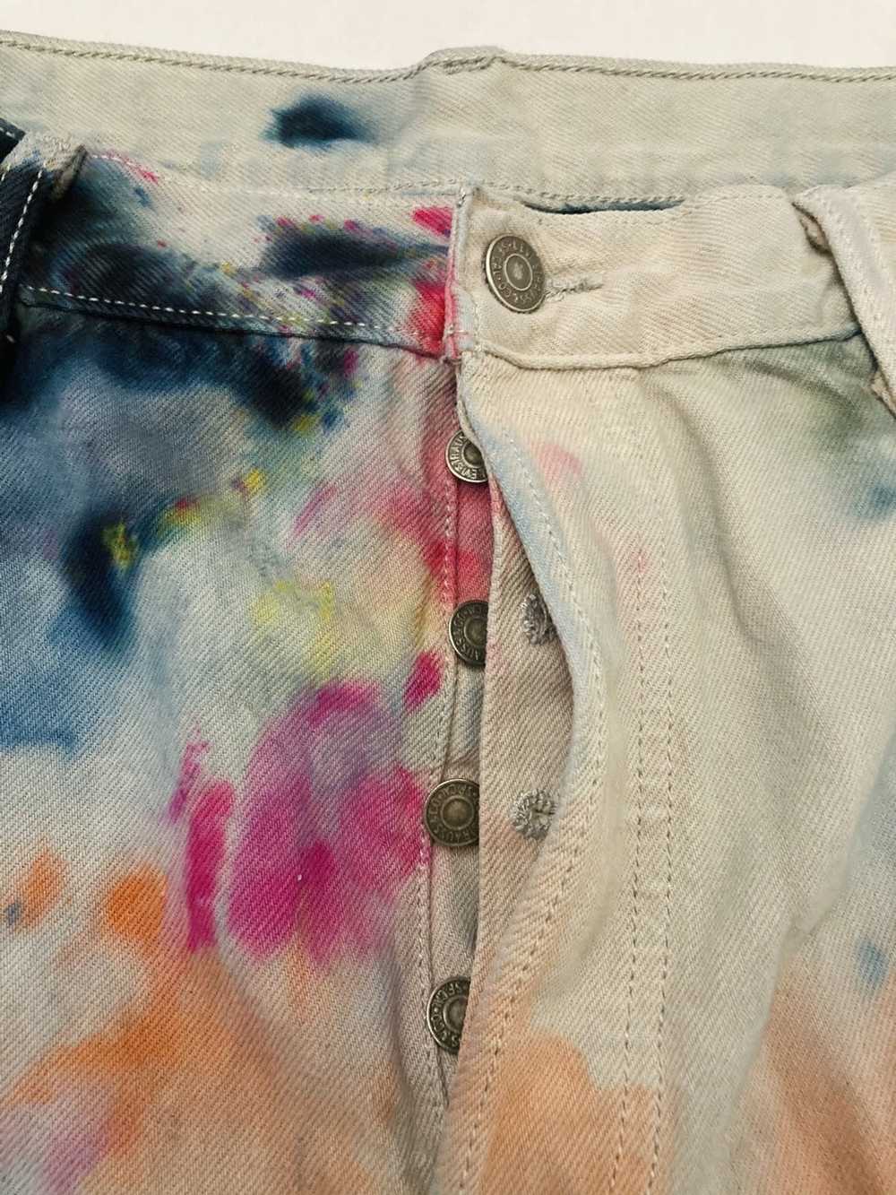 Custom × Levi's Levis 501 vintage Tie Dye Rainbow… - image 5