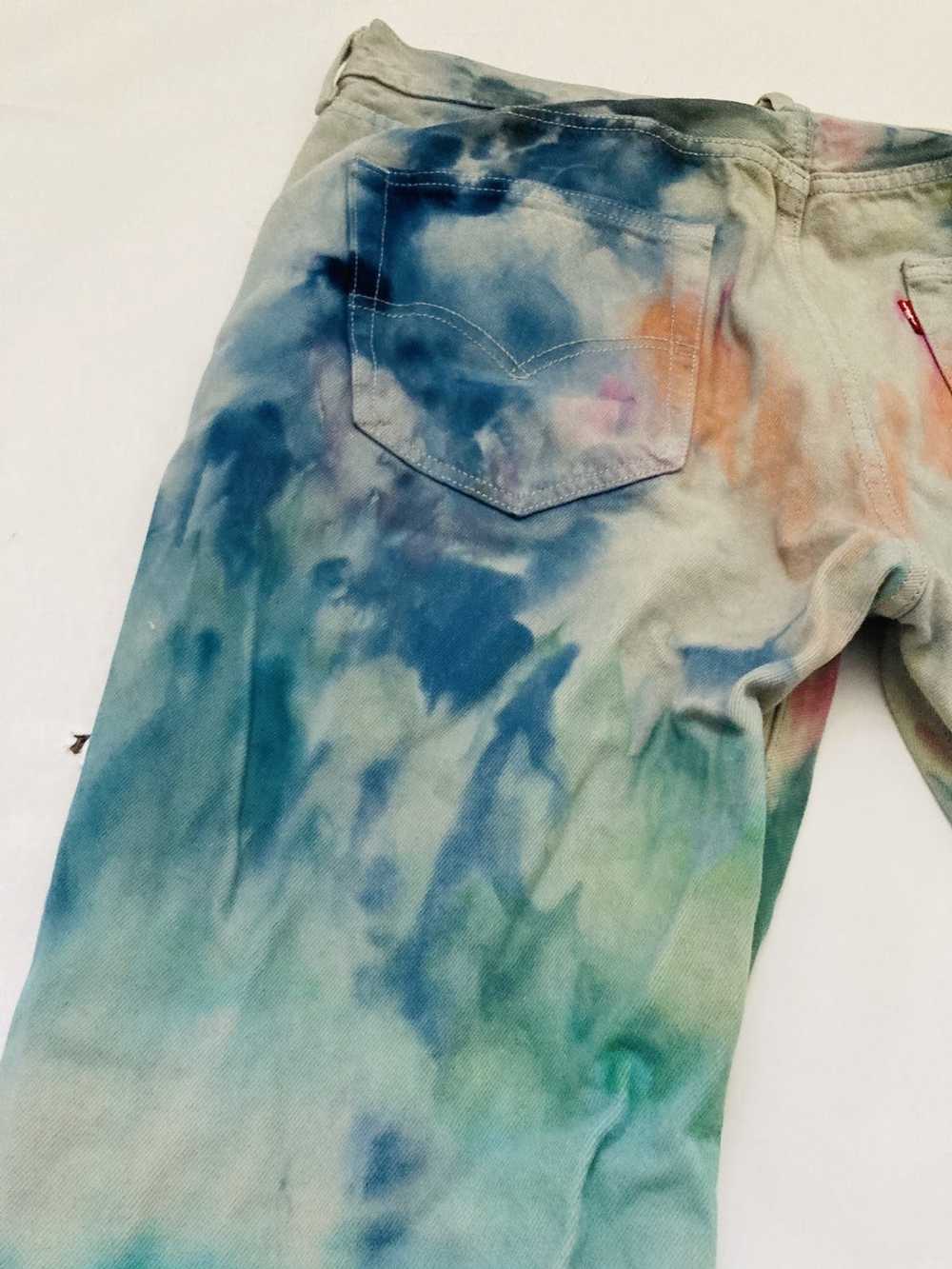 Custom × Levi's Levis 501 vintage Tie Dye Rainbow… - image 7