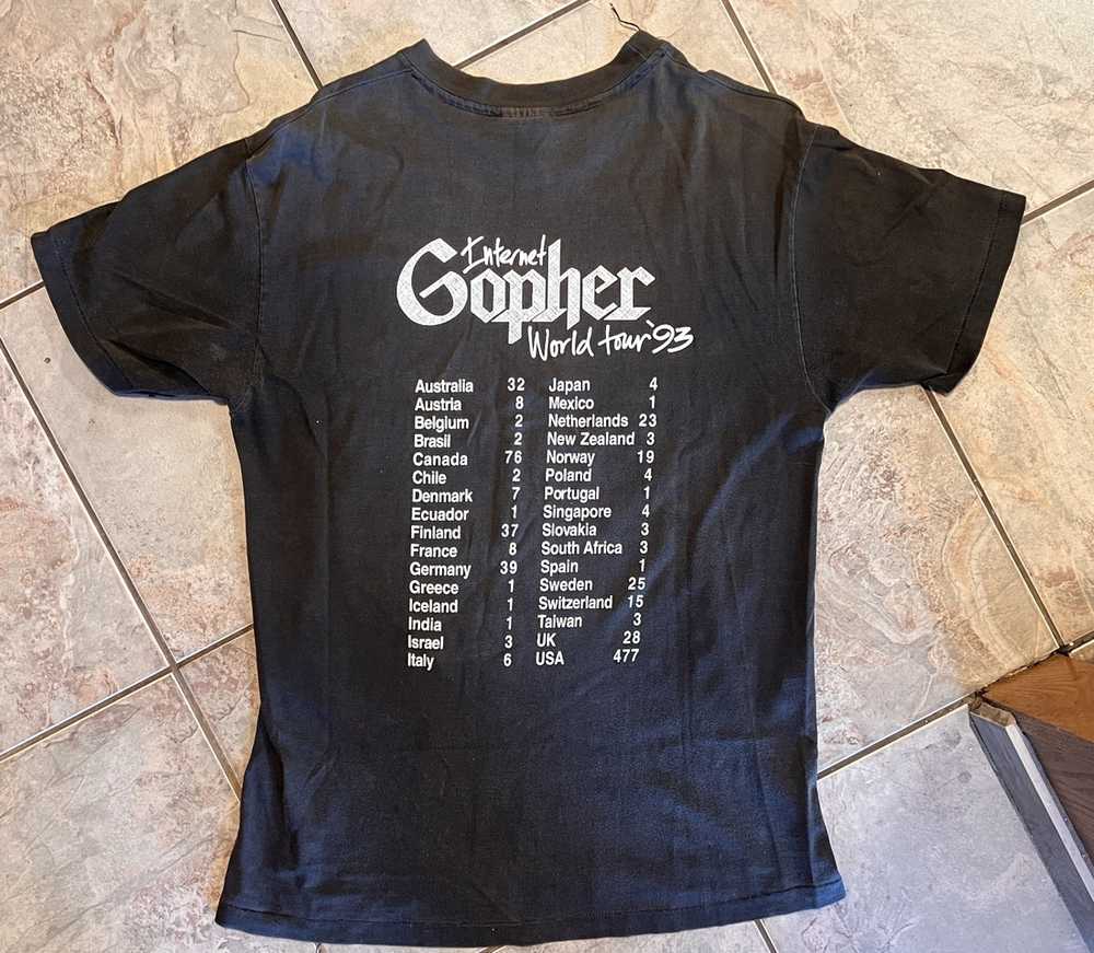 Hanes Internet Gopher World tour '93 t-shirt - image 2