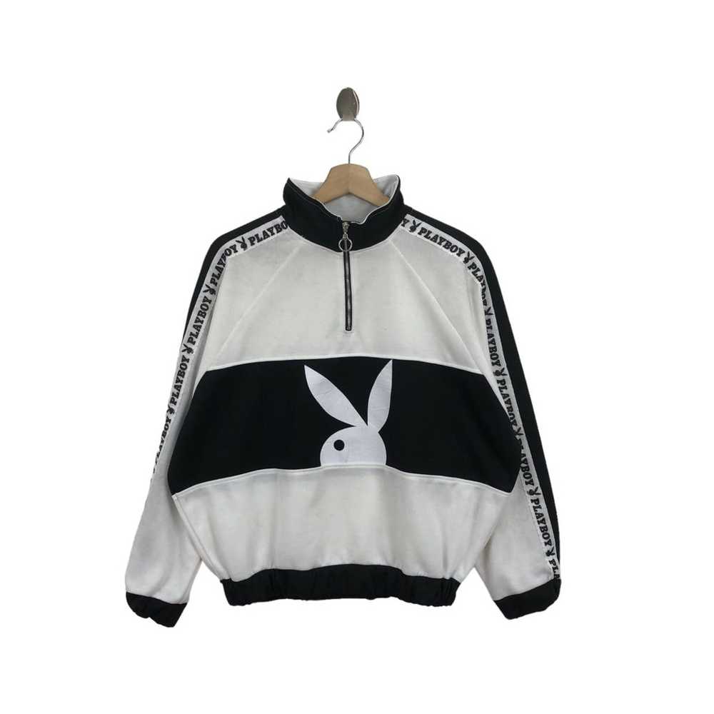 Playboy × Vintage Pick!! Vtg PLAYBOY Half Zipper … - image 1