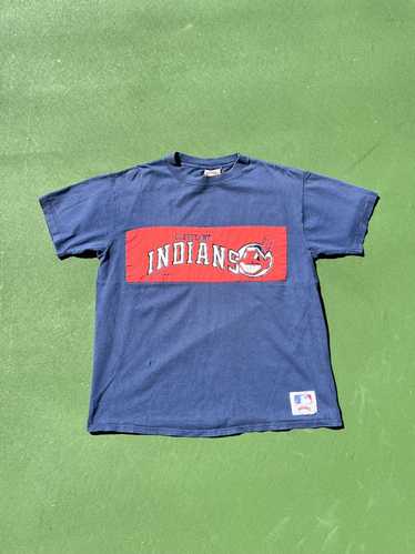 vintage 90s cleveland indians white tshirt — nocturnalgarb