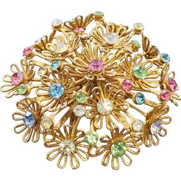 Unsigned Pretty Dimensional Floral Brooch [1483]