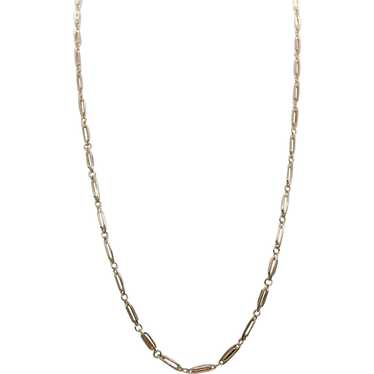 Fancy Oval Link Necklace 14K Gold - image 1