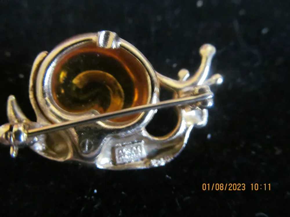 Very adorable Lucite or jelly belly snail marked … - image 3