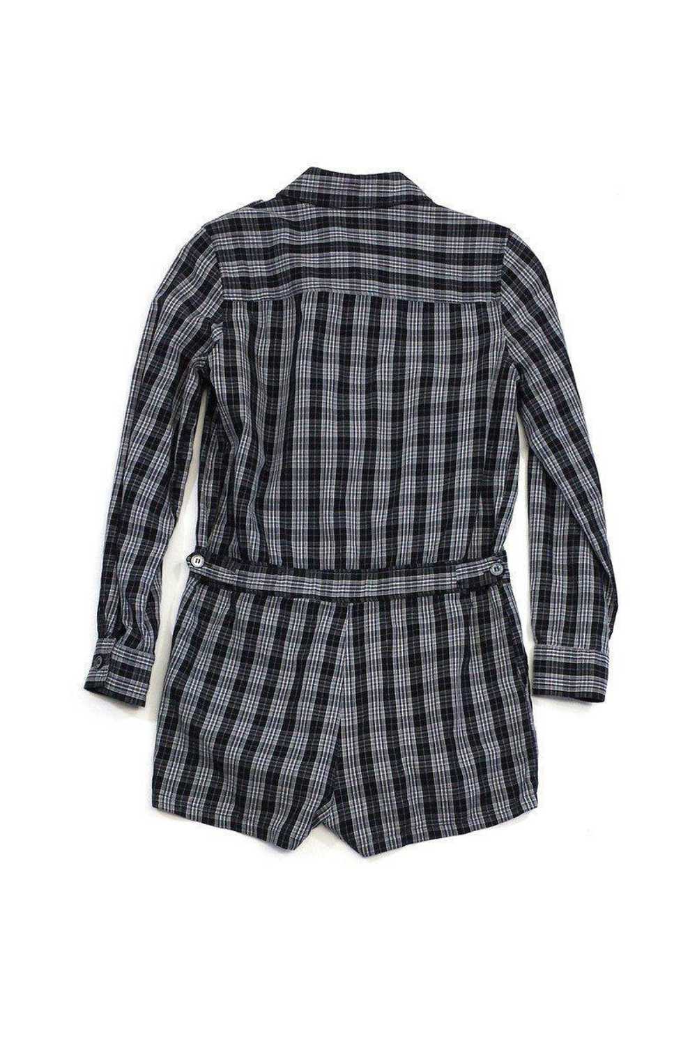 A.P.C. - Dark Green, Blue & White Plaid Romper Sz… - image 2