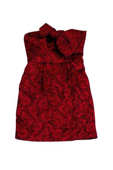 ABS Collection - Red Rose Strapless Dress Sz 4