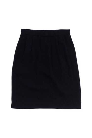 Agnes B. - Black Straight Pleated Bow Skirt Sz 4