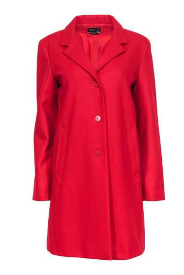 Agnes B. - Red Wool Blend Longline Coat Sz M - image 1