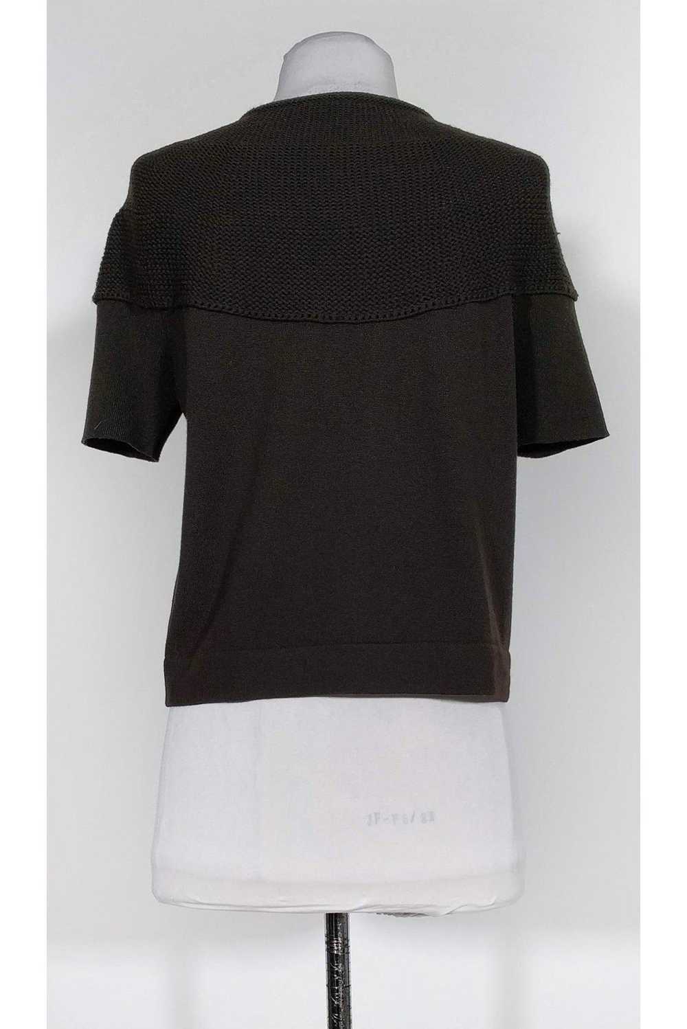 Akris - Brown Cropped Cardigan Sz 8 - image 3