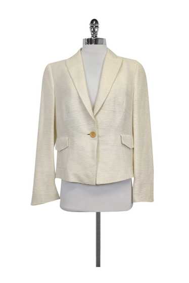 Akris - Cream Ribbed Blazer Sz 10