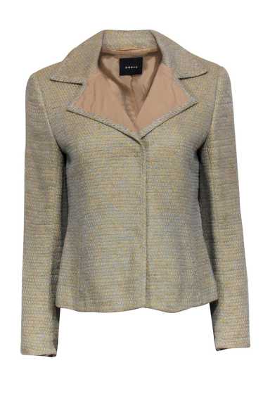 Akris - Light Blue & Beige Tweed Button-Up Blazer 