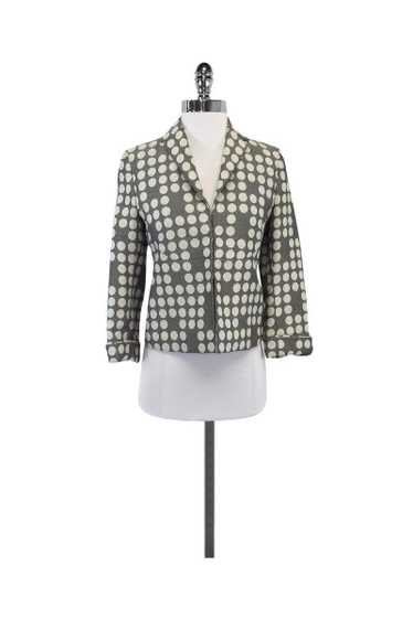 Akris Punto - Grey & Ivory Polka Dot Wool Blend Bl