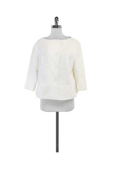 Akris Punto - White Cotton Blend Jacket Sz L