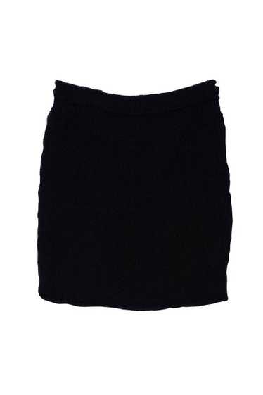 Alberta Ferretti - Black Textured Skirt Sz 8