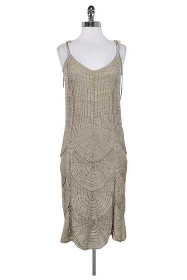 Alberta Ferretti - Champagne Knit Dress Sz 6