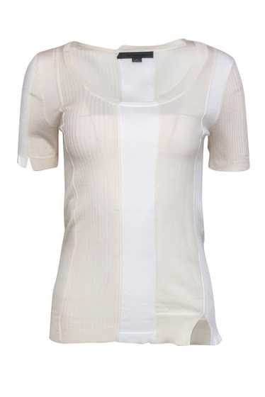 Alexander Wang - Cream & White Paneled Knit Short 