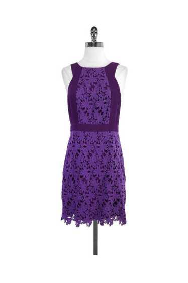 Ali Ro - Purple Floral Eyelet Cotton Dress Sz 6