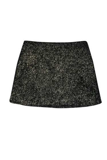 Alice & Olivia - Black & Gold Tweed Miniskirt Sz 6