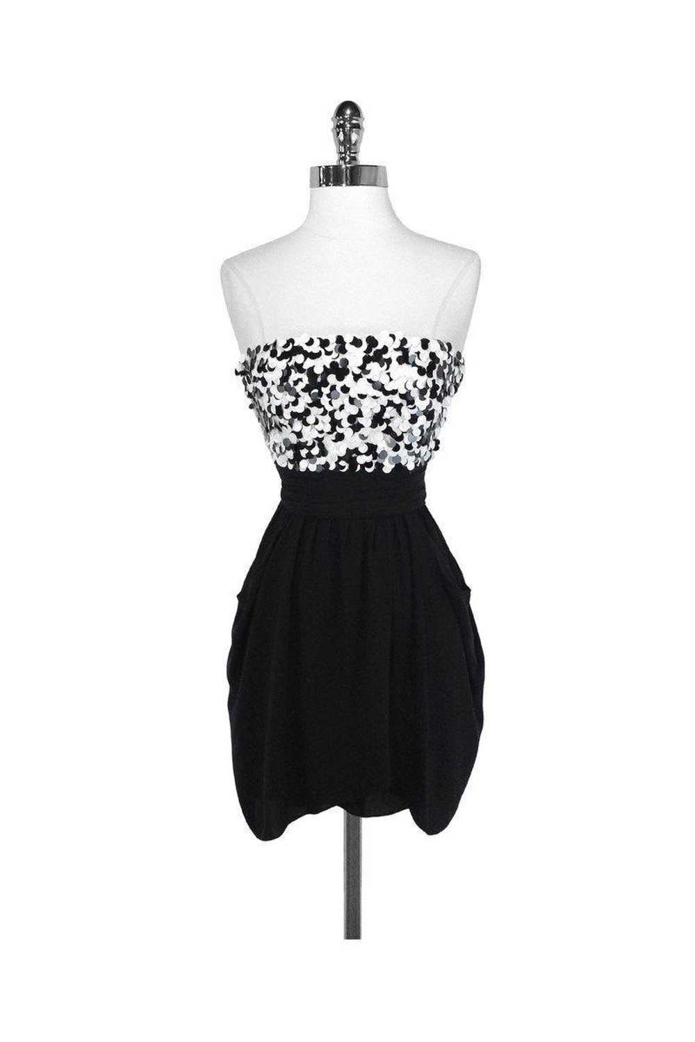 Alice & Olivia - Black & White Dot Strapless Dres… - image 1