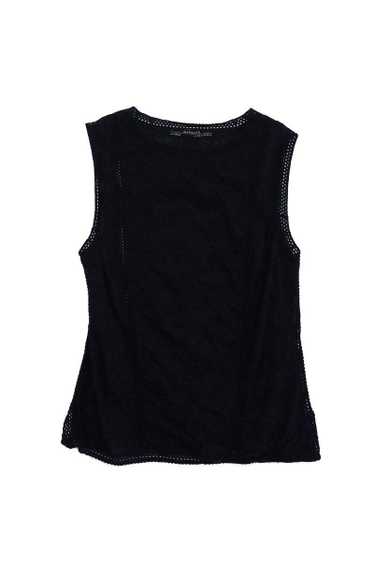 All Saints - Black Cotton Embroidered Sleeveless T