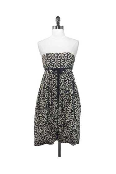 Anna Sui - Black & Ivory Lace Strapless Dress Sz 2