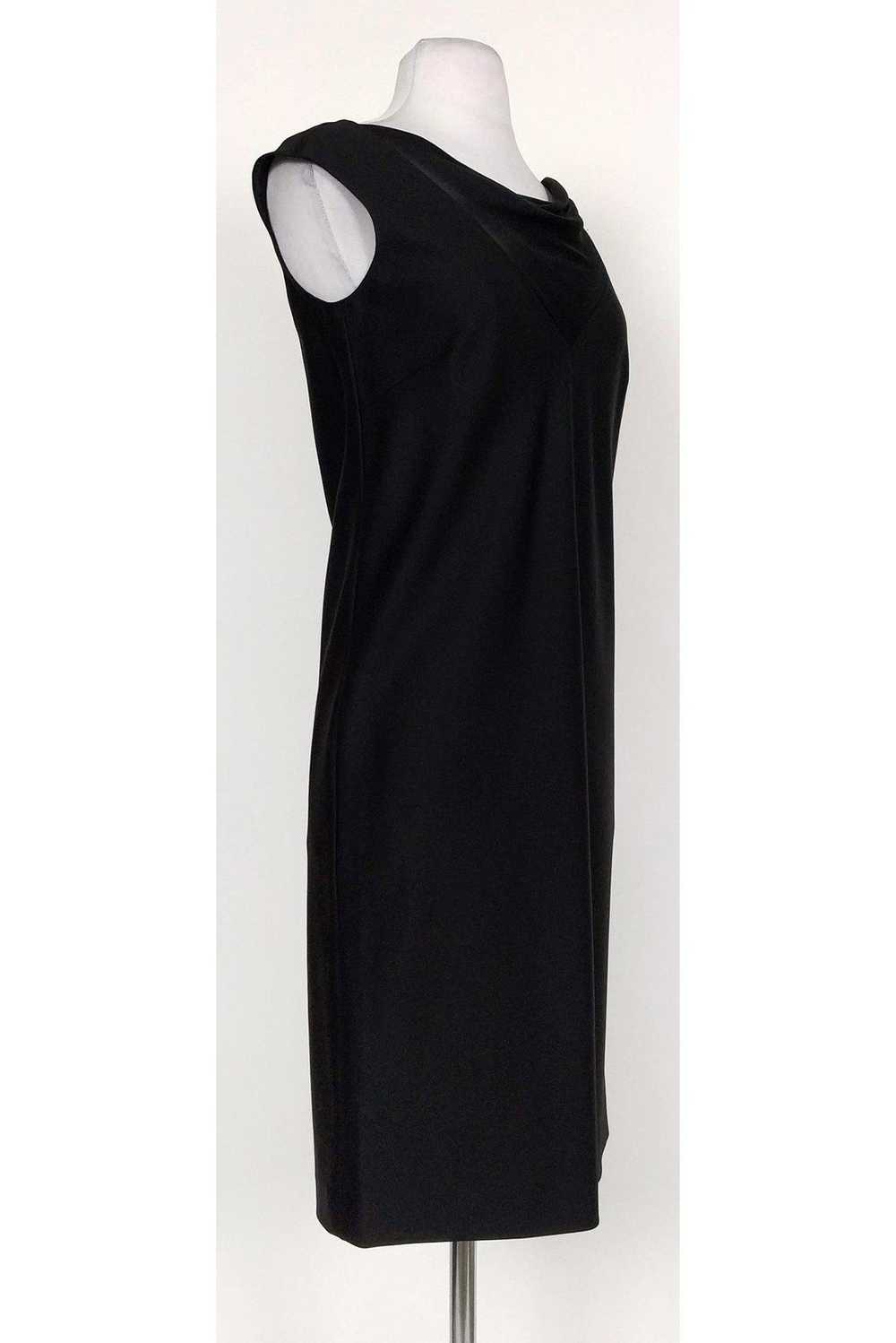 Aquascutum - Black Cowl Neck Shift Dress Sz M - image 2