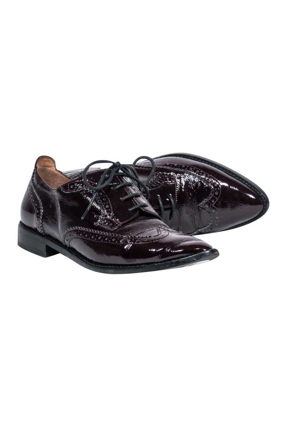 Aquatalia - Dark Maroon Patent Oxfords Sz 6.5 - image 1