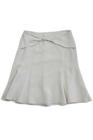 Armani Collezioni - Beige Bow Skater Skirt Sz 8 - image 1