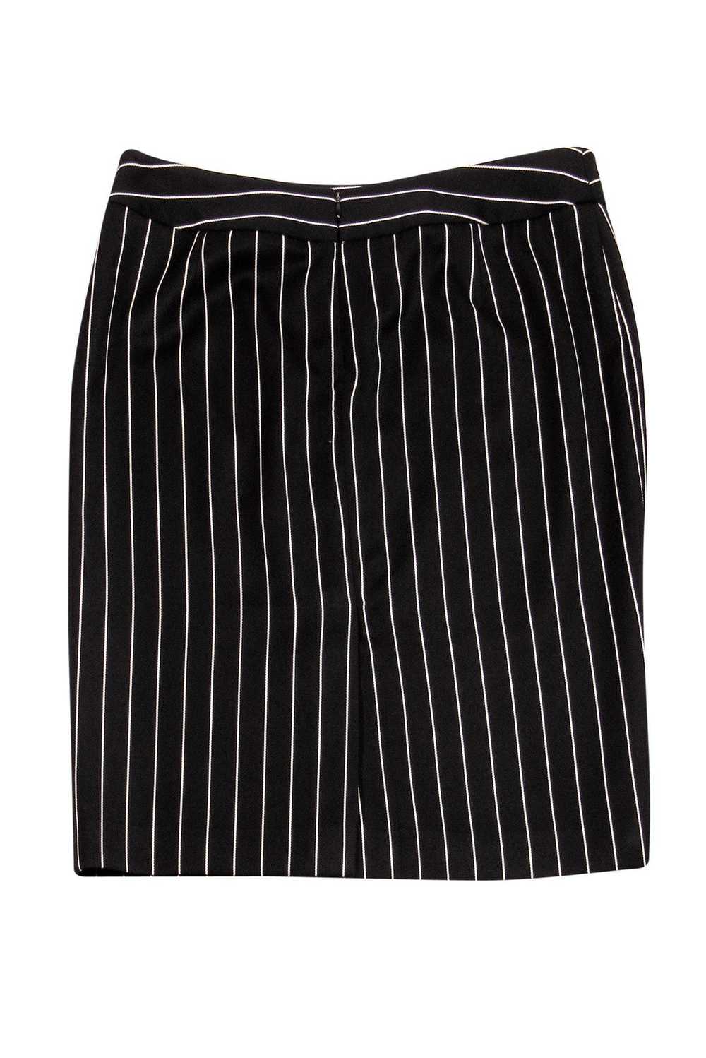 Armani Collezioni - Black & White Pinstripe Skirt… - image 2