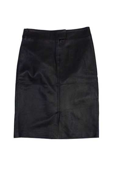 Armani Collezioni - Black Leather Pencil Skirt Sz 