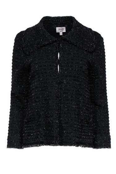 Armani Collezioni - Black Metallic Fuzzy Textured 