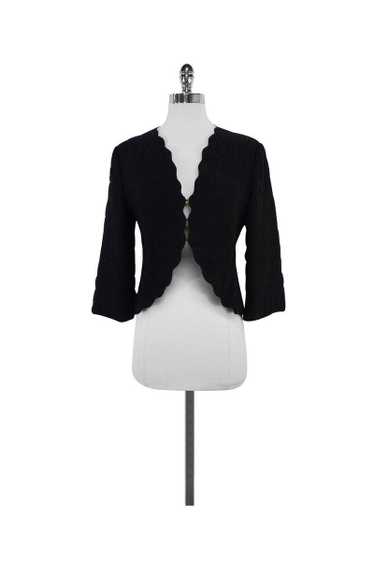 Armani Collezioni - Black Scalloped Quilted Jacket