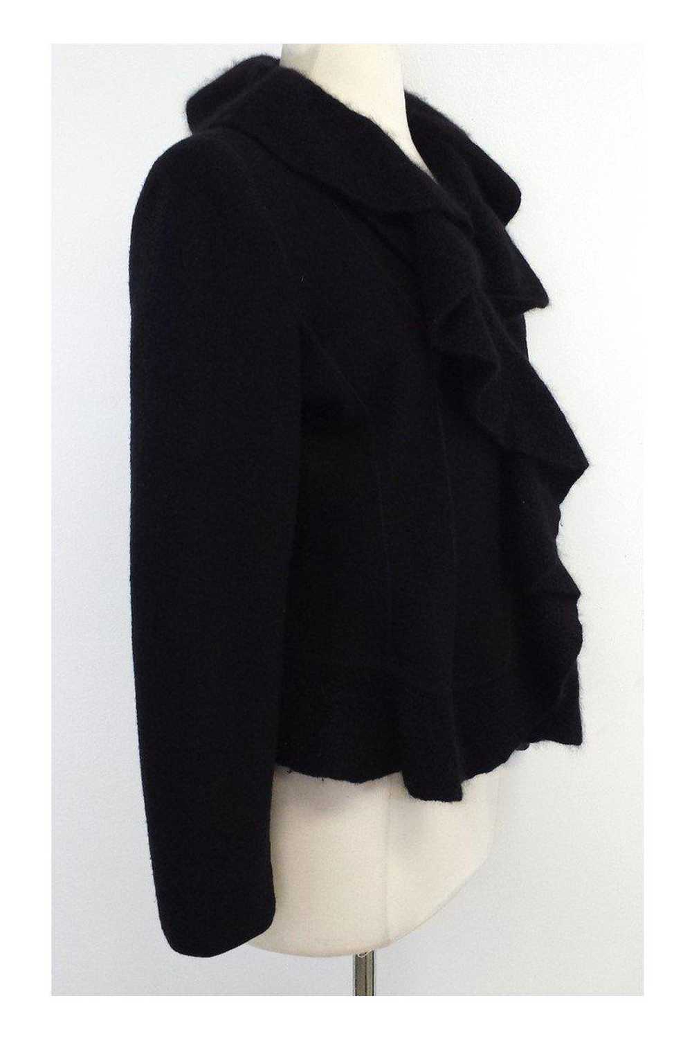 Armani Collezioni - Black Wool & Angora Ruffle Ja… - image 2